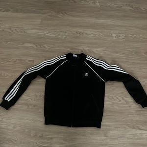 Adidas, Jacket for Women, Black with white strips